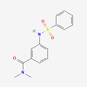 molecular formula C15H16N2O3S B5238716 N,N-dimethyl-3-[(phenylsulfonyl)amino]benzamide 