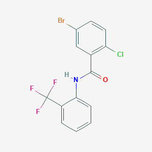 molecular formula C14H8BrClF3NO B5238728 5-bromo-2-chloro-N-[2-(trifluoromethyl)phenyl]benzamide 