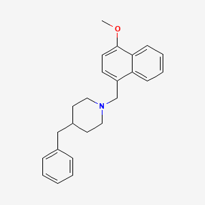 molecular formula C24H27NO B5238733 4-benzyl-1-[(4-methoxy-1-naphthyl)methyl]piperidine 