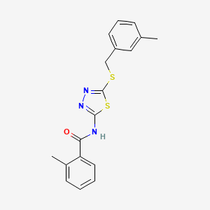 2-methyl-N-{5-[(3-methylbenzyl)thio]-1,3,4-thiadiazol-2-yl}benzamide