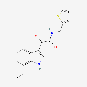 2-(7-ethyl-1H-indol-3-yl)-2-oxo-N-(thiophen-2-ylmethyl)acetamide