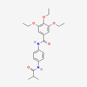 molecular formula C23H30N2O5 B5238781 3,4,5-triethoxy-N-[4-(isobutyrylamino)phenyl]benzamide 