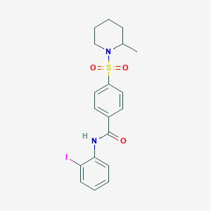 N-(2-iodophenyl)-4-[(2-methyl-1-piperidinyl)sulfonyl]benzamide