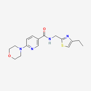 N-[(4-ethyl-1,3-thiazol-2-yl)methyl]-6-(4-morpholinyl)nicotinamide