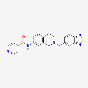 N-[2-(2,1,3-benzothiadiazol-5-ylmethyl)-3,4-dihydro-1H-isoquinolin-7-yl]pyridine-4-carboxamide