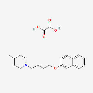 molecular formula C22H29NO5 B5238930 4-Methyl-1-(4-naphthalen-2-yloxybutyl)piperidine;oxalic acid 