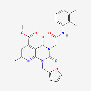 molecular formula C25H24N4O6 B5238967 METHYL 3-{[(2,3-DIMETHYLPHENYL)CARBAMOYL]METHYL}-1-[(FURAN-2-YL)METHYL]-7-METHYL-2,4-DIOXO-1H,2H,3H,4H-PYRIDO[2,3-D]PYRIMIDINE-5-CARBOXYLATE 