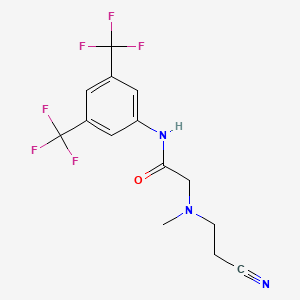 N-[3,5-bis(trifluoromethyl)phenyl]-2-[2-cyanoethyl(methyl)amino]acetamide