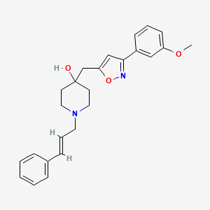 4-{[3-(3-methoxyphenyl)-5-isoxazolyl]methyl}-1-[(2E)-3-phenyl-2-propen-1-yl]-4-piperidinol