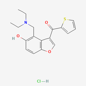 {4-[(diethylamino)methyl]-5-hydroxy-1-benzofuran-3-yl}(2-thienyl)methanone hydrochloride