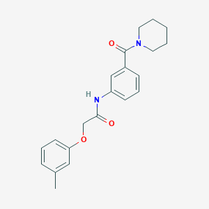 2-(3-methylphenoxy)-N-[3-(1-piperidinylcarbonyl)phenyl]acetamide