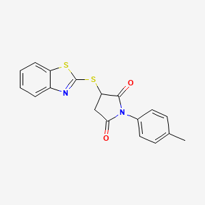 3-(1,3-Benzothiazol-2-ylsulfanyl)-1-(4-methylphenyl)pyrrolidine-2,5-dione