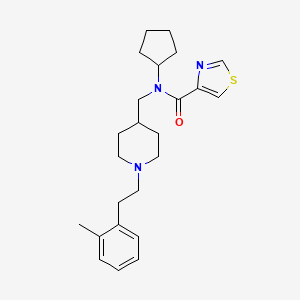 N-cyclopentyl-N-({1-[2-(2-methylphenyl)ethyl]-4-piperidinyl}methyl)-1,3-thiazole-4-carboxamide