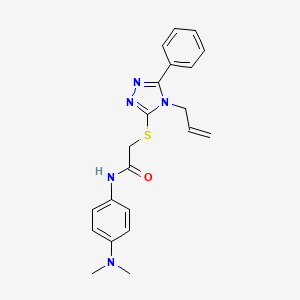 molecular formula C21H23N5OS B5239110 2-[(4-allyl-5-phenyl-4H-1,2,4-triazol-3-yl)thio]-N-[4-(dimethylamino)phenyl]acetamide 