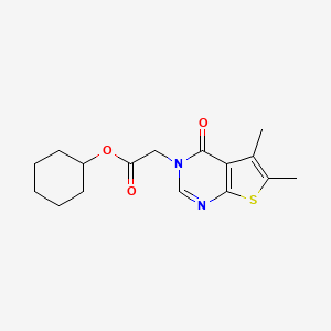 Cyclohexyl 2-(5,6-dimethyl-4-oxothieno[2,3-d]pyrimidin-3-yl)acetate