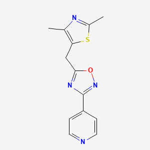 5-[(2,4-Dimethyl-1,3-thiazol-5-yl)methyl]-3-pyridin-4-yl-1,2,4-oxadiazole