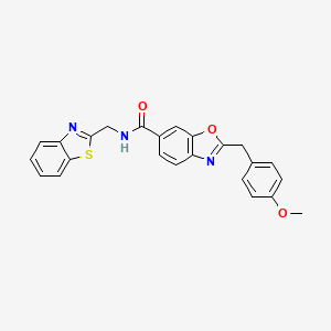 molecular formula C24H19N3O3S B5239162 N-(1,3-benzothiazol-2-ylmethyl)-2-(4-methoxybenzyl)-1,3-benzoxazole-6-carboxamide 