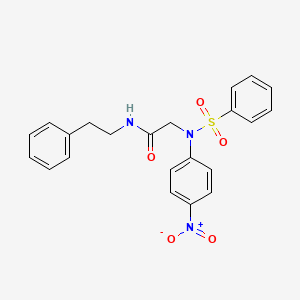 N~2~-(4-nitrophenyl)-N~1~-(2-phenylethyl)-N~2~-(phenylsulfonyl)glycinamide