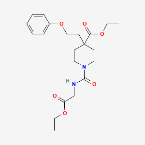 ethyl 1-{[(2-ethoxy-2-oxoethyl)amino]carbonyl}-4-(2-phenoxyethyl)-4-piperidinecarboxylate