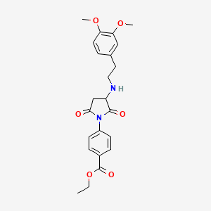 Ethyl 4-(3-{[2-(3,4-dimethoxyphenyl)ethyl]amino}-2,5-dioxopyrrolidin-1-yl)benzoate