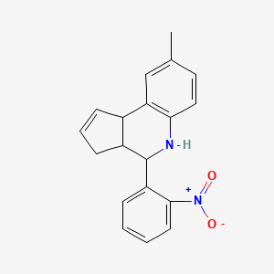 8-methyl-4-(2-nitrophenyl)-3a,4,5,9b-tetrahydro-3H-cyclopenta[c]quinoline