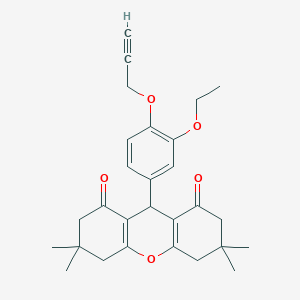 9-[3-ethoxy-4-(prop-2-yn-1-yloxy)phenyl]-3,3,6,6-tetramethyl-3,4,5,6,7,9-hexahydro-1H-xanthene-1,8(2H)-dione