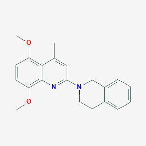 molecular formula C21H22N2O2 B5239236 2-(3,4-dihydro-1H-isoquinolin-2-yl)-5,8-dimethoxy-4-methylquinoline 