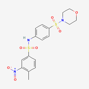 4-methyl-N-[4-(4-morpholinylsulfonyl)phenyl]-3-nitrobenzenesulfonamide