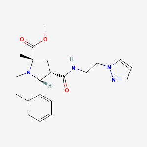 methyl (2S,4S,5R)-1,2-dimethyl-5-(2-methylphenyl)-4-(2-pyrazol-1-ylethylcarbamoyl)pyrrolidine-2-carboxylate