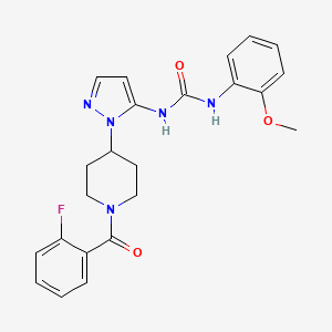 N-{1-[1-(2-fluorobenzoyl)-4-piperidinyl]-1H-pyrazol-5-yl}-N'-(2-methoxyphenyl)urea