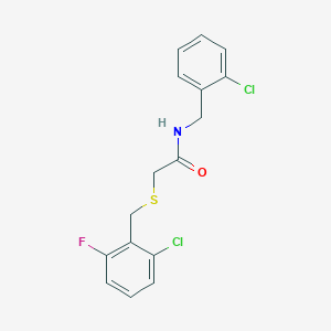 N-(2-chlorobenzyl)-2-[(2-chloro-6-fluorobenzyl)thio]acetamide