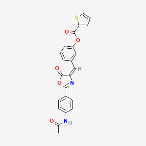 [3-[(E)-[2-(4-acetamidophenyl)-5-oxo-1,3-oxazol-4-ylidene]methyl]phenyl] thiophene-2-carboxylate