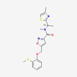 N-methyl-N-[1-(4-methyl-1,3-thiazol-2-yl)ethyl]-5-{[2-(methylthio)phenoxy]methyl}-3-isoxazolecarboxamide