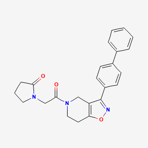 1-{2-[3-(4-biphenylyl)-6,7-dihydroisoxazolo[4,5-c]pyridin-5(4H)-yl]-2-oxoethyl}-2-pyrrolidinone