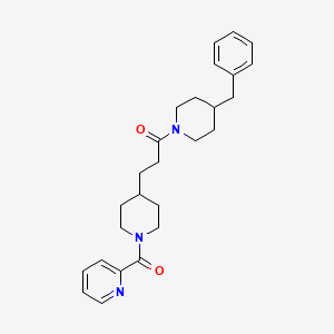 2-({4-[3-(4-benzyl-1-piperidinyl)-3-oxopropyl]-1-piperidinyl}carbonyl)pyridine