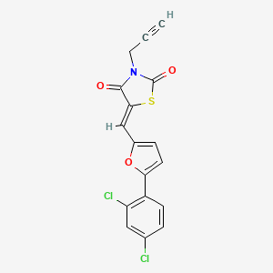 (5Z)-5-{[5-(2,4-dichlorophenyl)furan-2-yl]methylidene}-3-(prop-2-yn-1-yl)-1,3-thiazolidine-2,4-dione