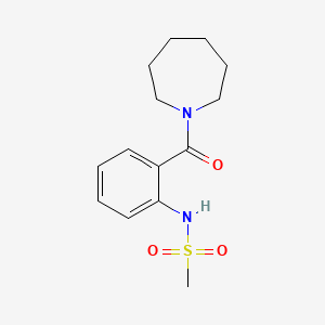 molecular formula C14H20N2O3S B5239382 N-[2-(1-azepanylcarbonyl)phenyl]methanesulfonamide 