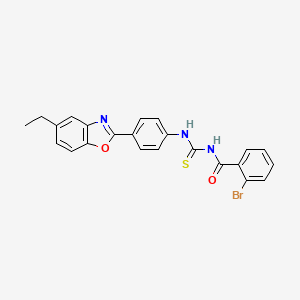 2-bromo-N-({[4-(5-ethyl-1,3-benzoxazol-2-yl)phenyl]amino}carbonothioyl)benzamide