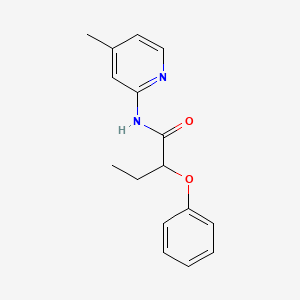 molecular formula C16H18N2O2 B5239423 N-(4-methylpyridin-2-yl)-2-phenoxybutanamide 