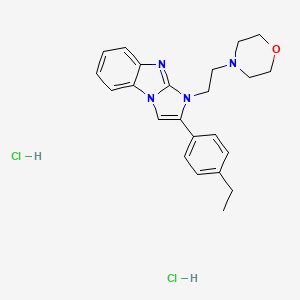 molecular formula C23H28Cl2N4O B5239458 4-[2-[2-(4-ethylphenyl)imidazo[1,2-a]benzimidazol-3-yl]ethyl]morpholine;dihydrochloride 