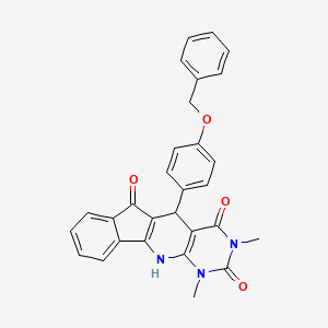 5,7-dimethyl-2-(4-phenylmethoxyphenyl)-5,7,9-triazatetracyclo[8.7.0.03,8.011,16]heptadeca-1(10),3(8),11,13,15-pentaene-4,6,17-trione