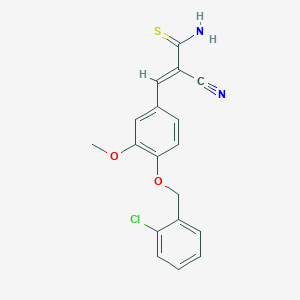 3-{4-[(2-chlorobenzyl)oxy]-3-methoxyphenyl}-2-cyano-2-propenethioamide