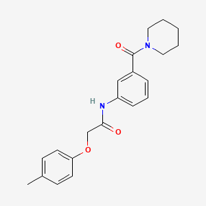 molecular formula C21H24N2O3 B5239479 2-(4-methylphenoxy)-N-[3-(1-piperidinylcarbonyl)phenyl]acetamide 