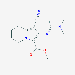 methyl 1-cyano-2-{[(dimethylamino)methylene]amino}-5,6,7,8-tetrahydro-3-indolizinecarboxylate