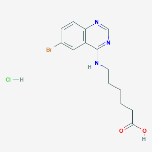 6-[(6-Bromoquinazolin-4-yl)amino]hexanoic acid;hydrochloride