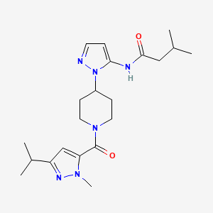 N-(1-{1-[(3-isopropyl-1-methyl-1H-pyrazol-5-yl)carbonyl]-4-piperidinyl}-1H-pyrazol-5-yl)-3-methylbutanamide