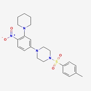 1-(4-METHYLBENZENESULFONYL)-4-[4-NITRO-3-(PIPERIDIN-1-YL)PHENYL]PIPERAZINE