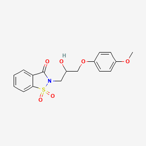 2-[2-Hydroxy-3-(4-methoxyphenoxy)propyl]-1H-1lambda~6~,2-benzothiazole-1,1,3(2H)-trione