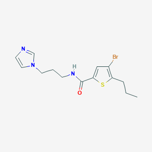 4-bromo-N-[3-(1H-imidazol-1-yl)propyl]-5-propylthiophene-2-carboxamide