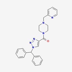 1-{[1-(diphenylmethyl)-1H-1,2,3-triazol-4-yl]carbonyl}-4-(2-pyridinylmethyl)piperazine